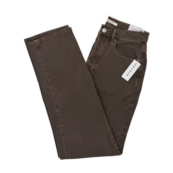 NWT PacSun Dad Jean Straight Leg Moss Green Jeans 26 | Skater Grunge Streetwear - Picture 12 of 16